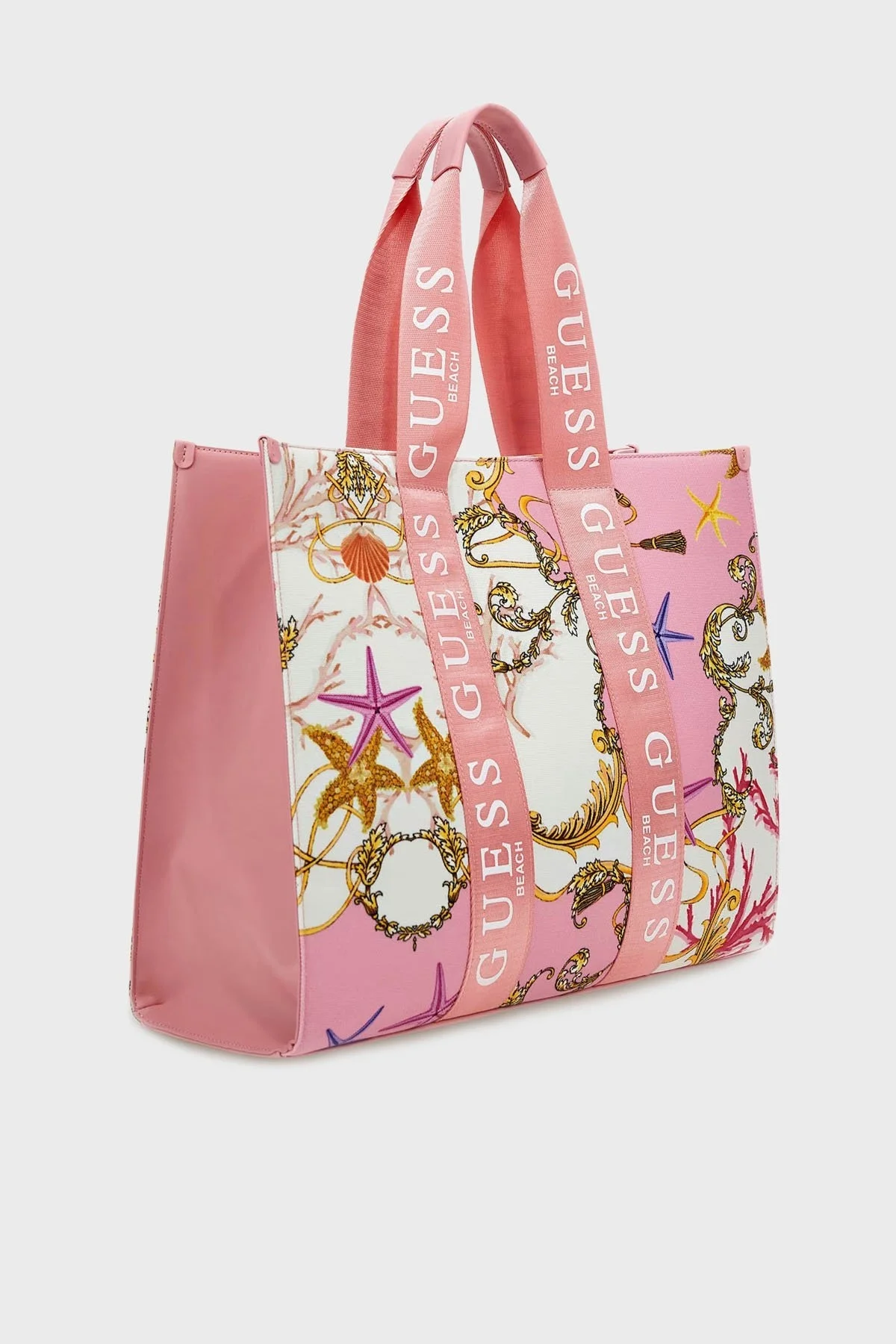 Guess Logolu Tamamı Baskılı Printed Bayan Çanta E3GZ09WFCE0 P63W PEMBE - 3