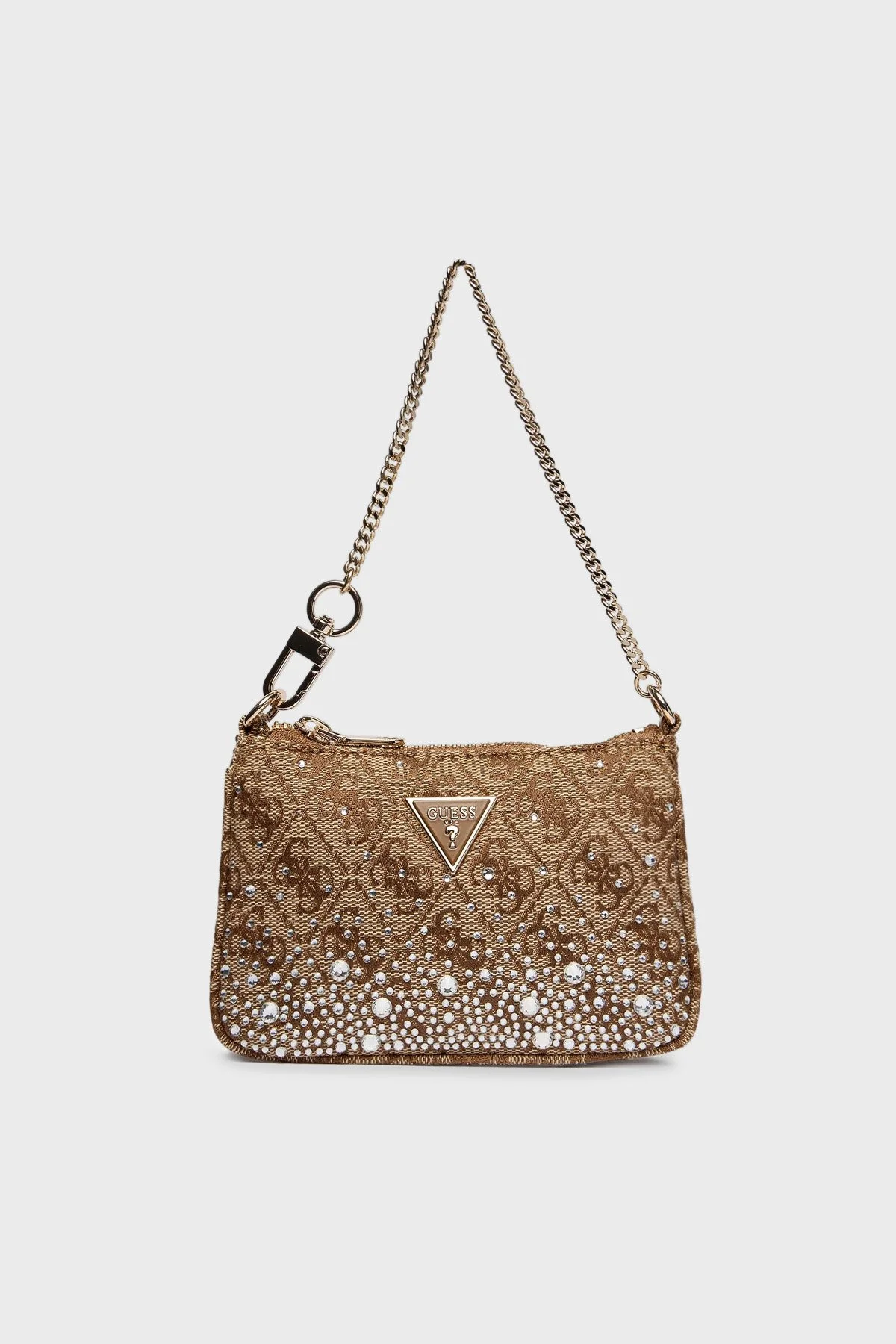 Guess Logolu Taşlı Çanta ve Cüzdan GFBOXWP6101 Bayan Hediye Seti GFBOXW P6101 LTL KAHVE - 6