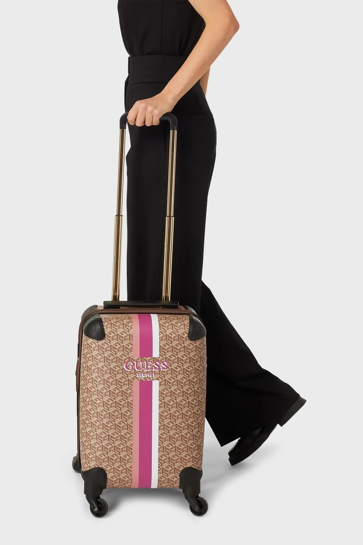 Guess Logolu Wilder Kabin Boy Bayan Valiz TWS74529430 TPG KAHVE - 2