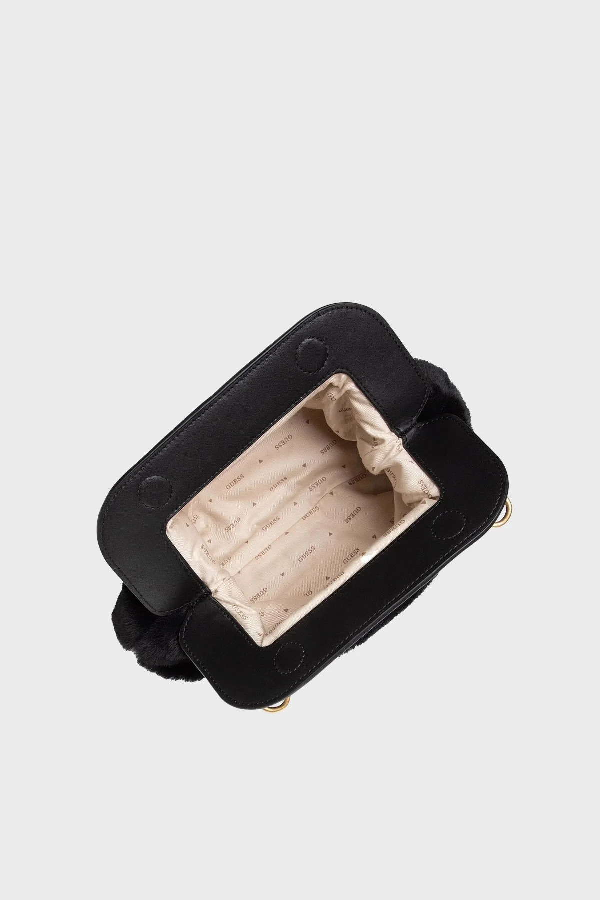 Guess Logolu Yumuşak Dokulu Tesoro Bayan Çanta HWWB8668170 BLA SİYAH - 6