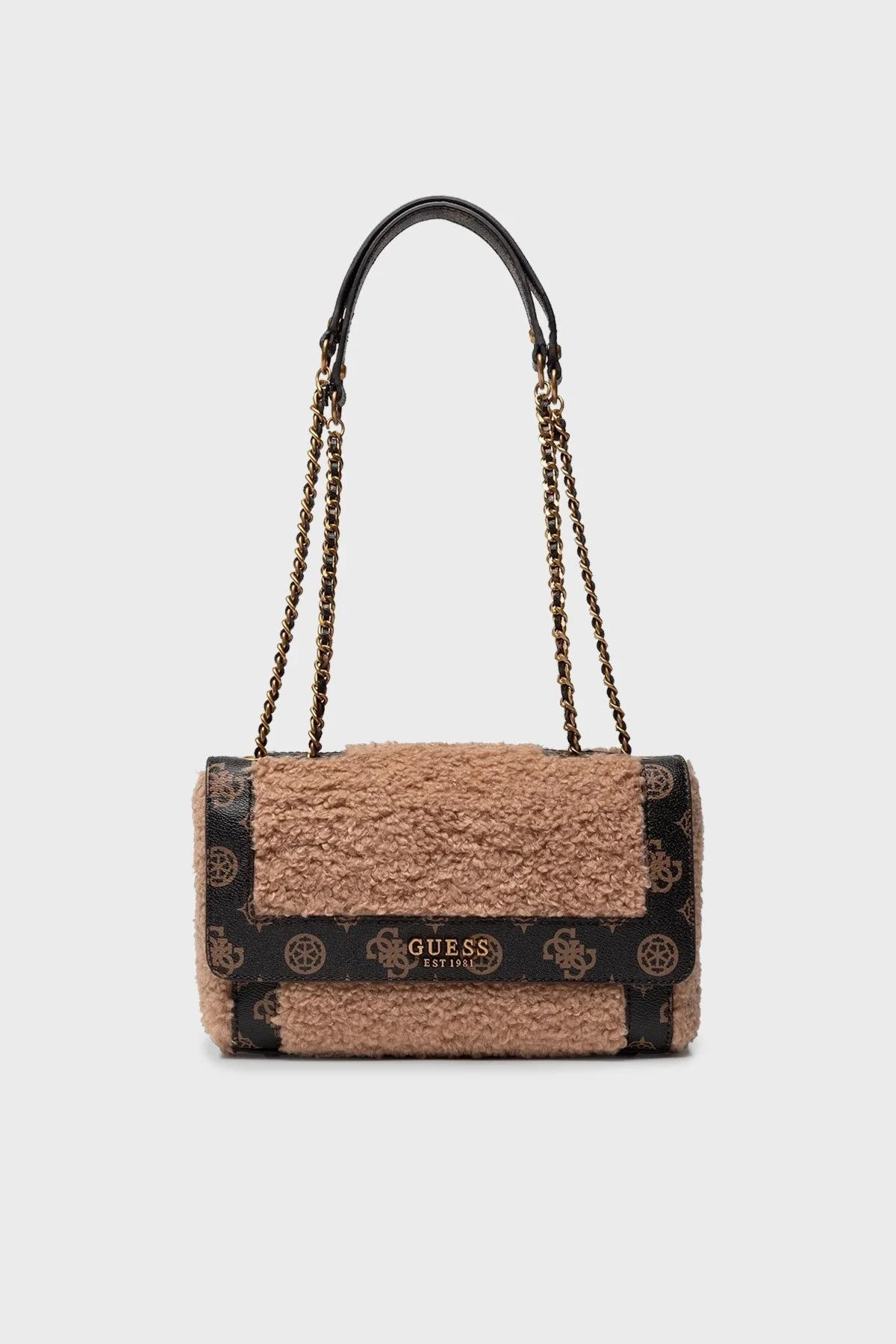 Guess Logolu Yumuşak Dokulu Zincir Askılı Always Bayan Çanta HWWS8425210 MCM KAHVE - 2