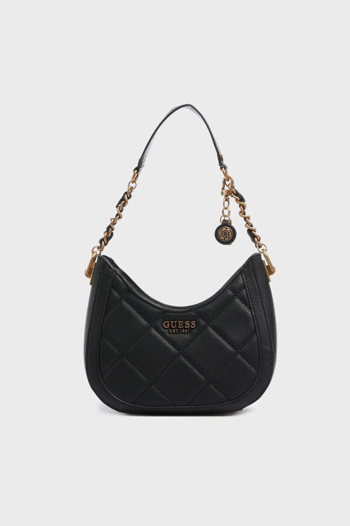 Guess Logolu Zincir Askılı Abey Bayan Çanta HWQB8558010 BLA SİYAH - 1