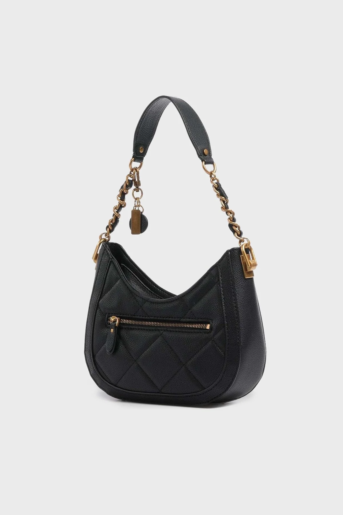 Guess Logolu Zincir Askılı Abey Bayan Çanta HWQB8558010 BLA SİYAH - 2