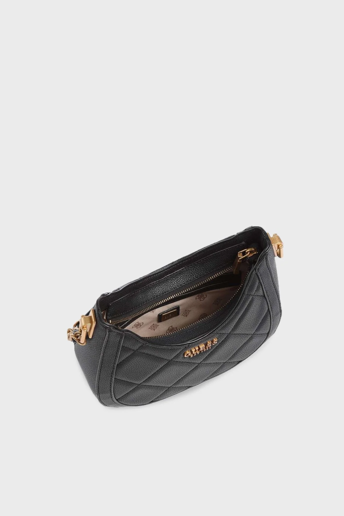 Guess Logolu Zincir Askılı Abey Bayan Çanta HWQB8558010 BLA SİYAH - 5
