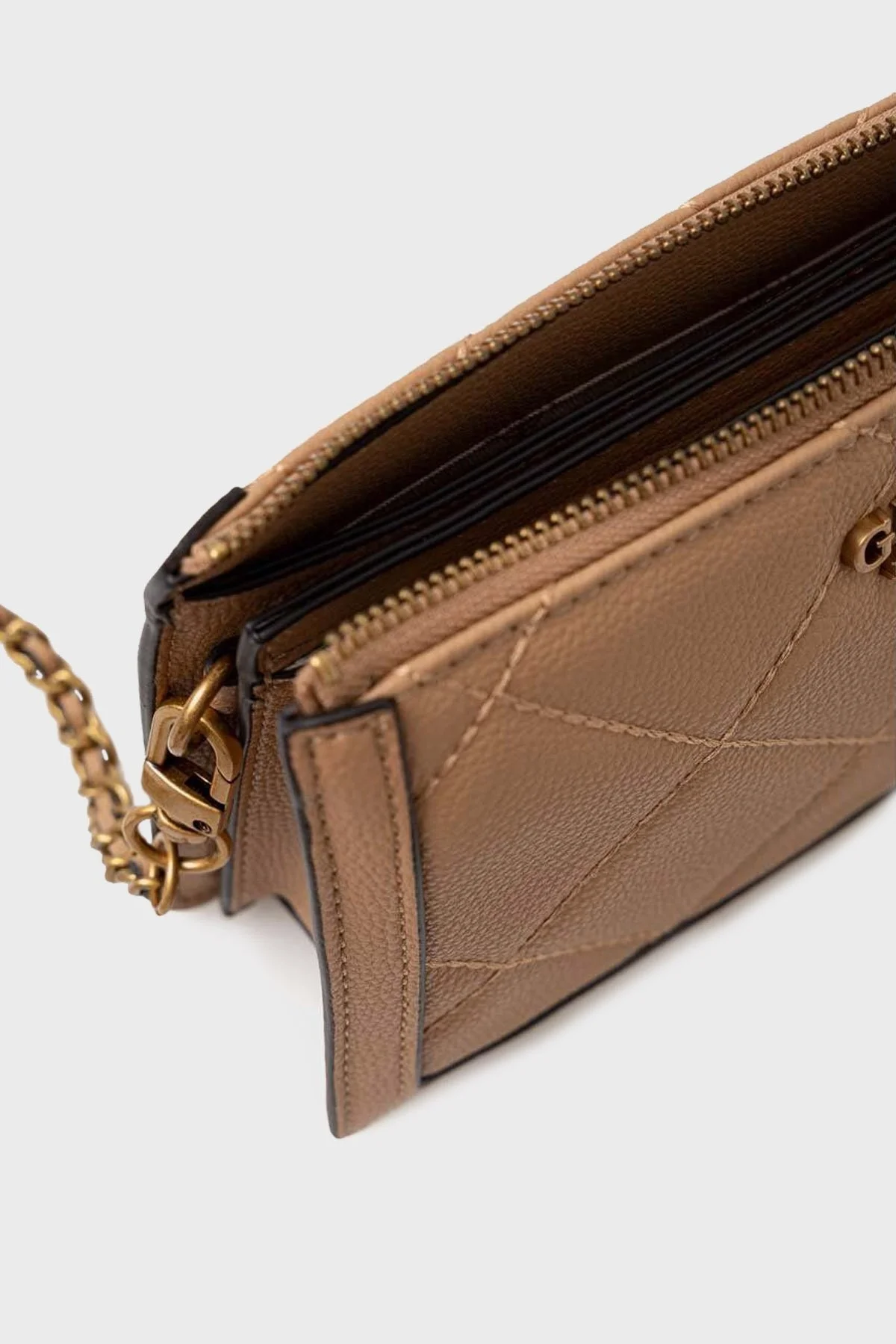 Guess Logolu Zincir Askılı Abey Bayan Çanta HWQB8558730 BEI BEJ - 5