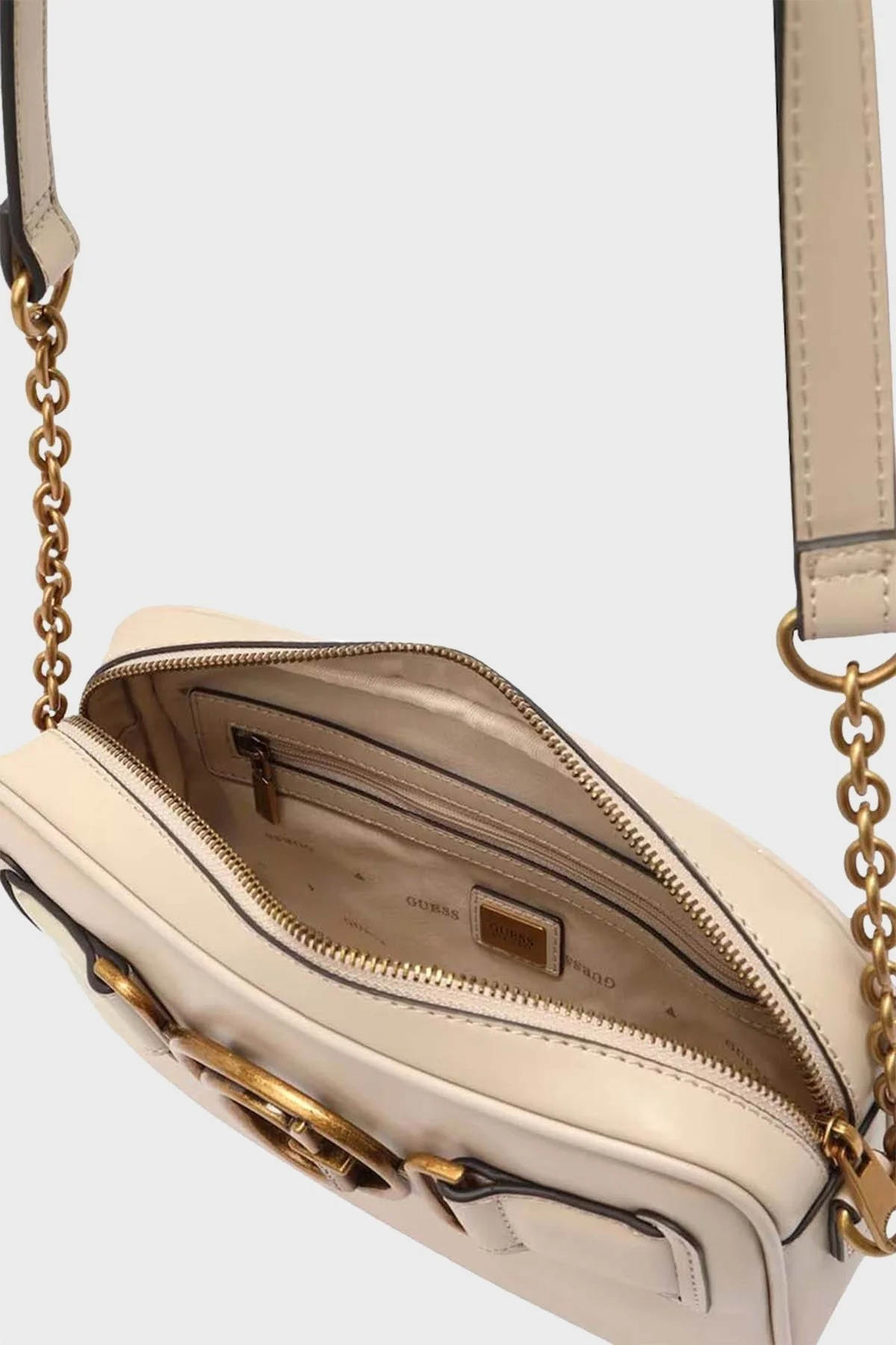 Guess Logolu Zincir Askılı Aviana Bayan Çanta HWVB8414140 LGR BEJ - 3