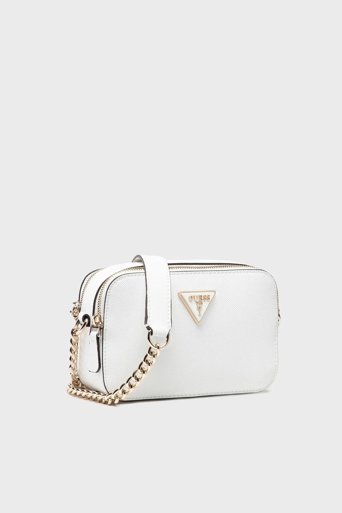 Guess Logolu Zincir Askılı Fermuarlı Noelle Bayan Çanta HWZG7879140 WHI BEYAZ - 6