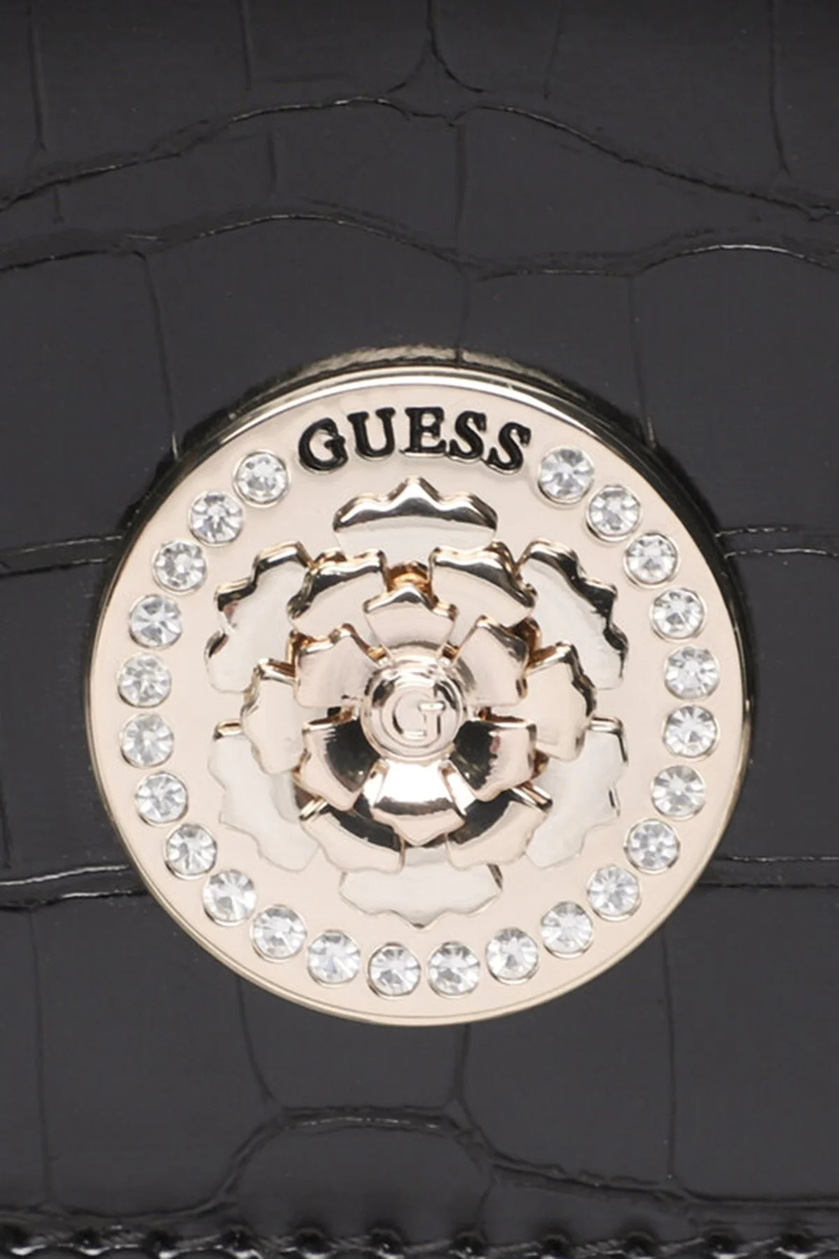 Guess Logolu Zincir Askılı Golden Bayan Çanta HWCG8749780 BLA SİYAH - 2