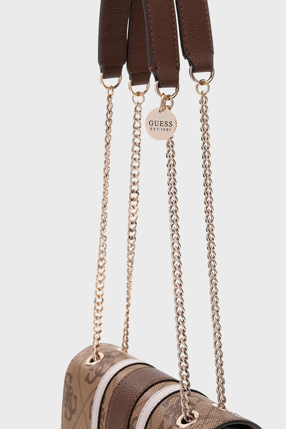 Guess Logolu Zincir Askılı HWSS9672210 Kadın Çanta HWSS96 72210 LGW KAHVE - 6