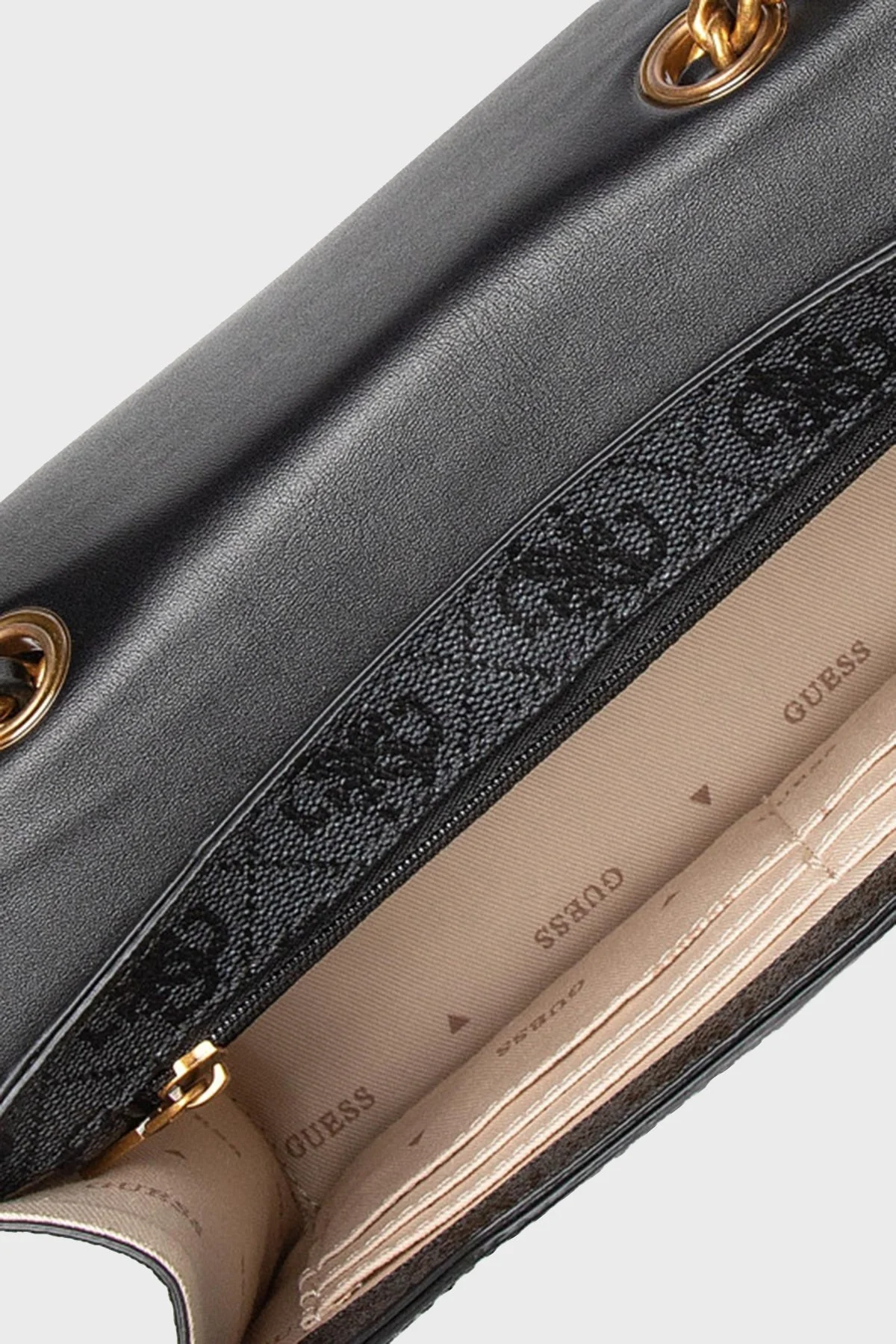 Guess Logolu Zincir Askılı Izzy Bayan Çanta HWSB8654210 CLO ANTRASİT - 5