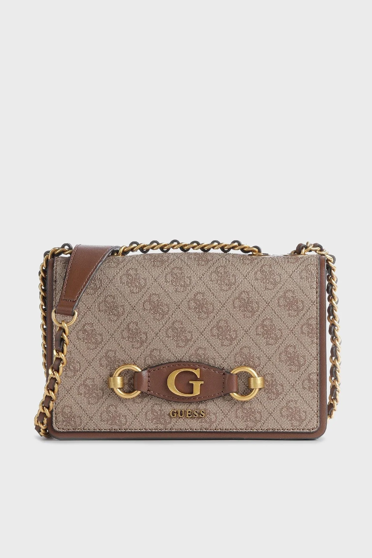 Guess Logolu Zincir Askılı Izzy Bayan Çanta HWSB8654210 LGW KAHVE - 1