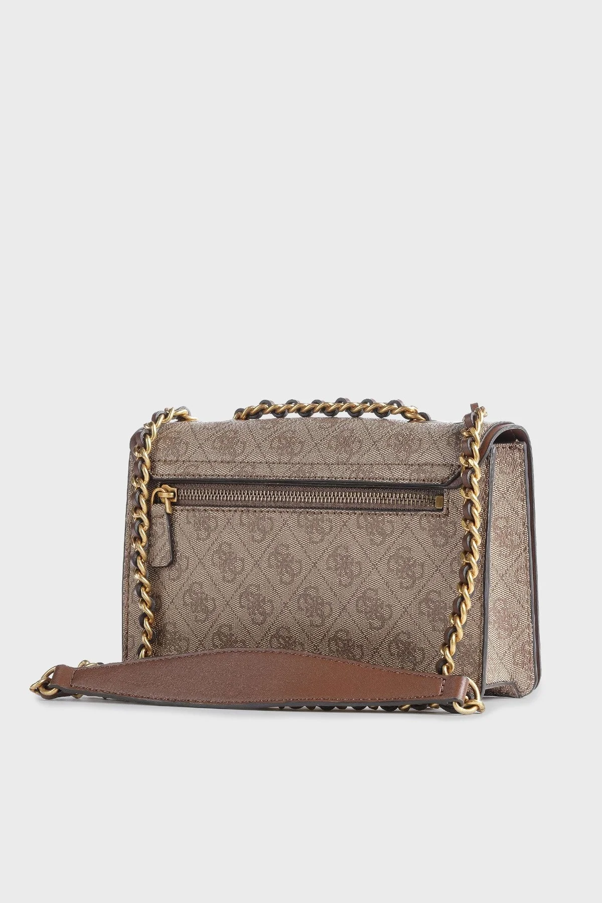 Guess Logolu Zincir Askılı Izzy Bayan Çanta HWSB8654210 LGW KAHVE - 3