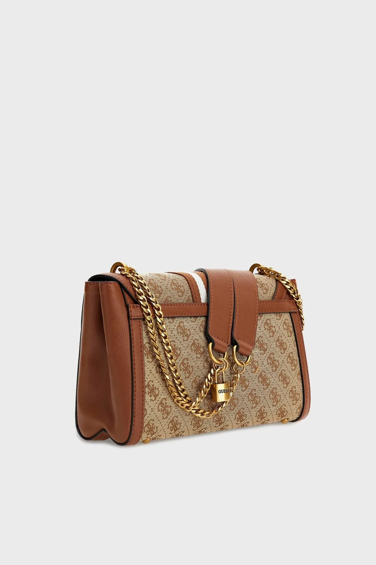 Guess Logolu Zincir Askılı Katey Bayan Çanta HWJB7870190 LLG BEYAZ-KAHVE - 4