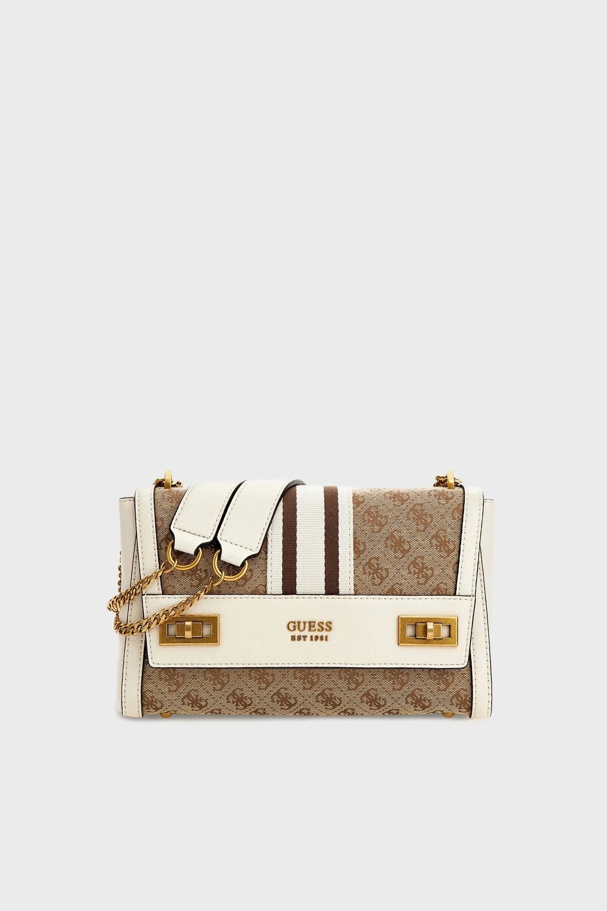Guess Logolu Zincir Askılı Katey Bayan Çanta HWJB7870190 LLS BEJ - 1