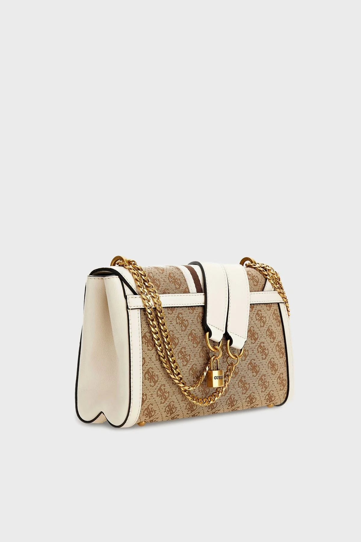 Guess Logolu Zincir Askılı Katey Bayan Çanta HWJB7870190 LLS BEJ - 4