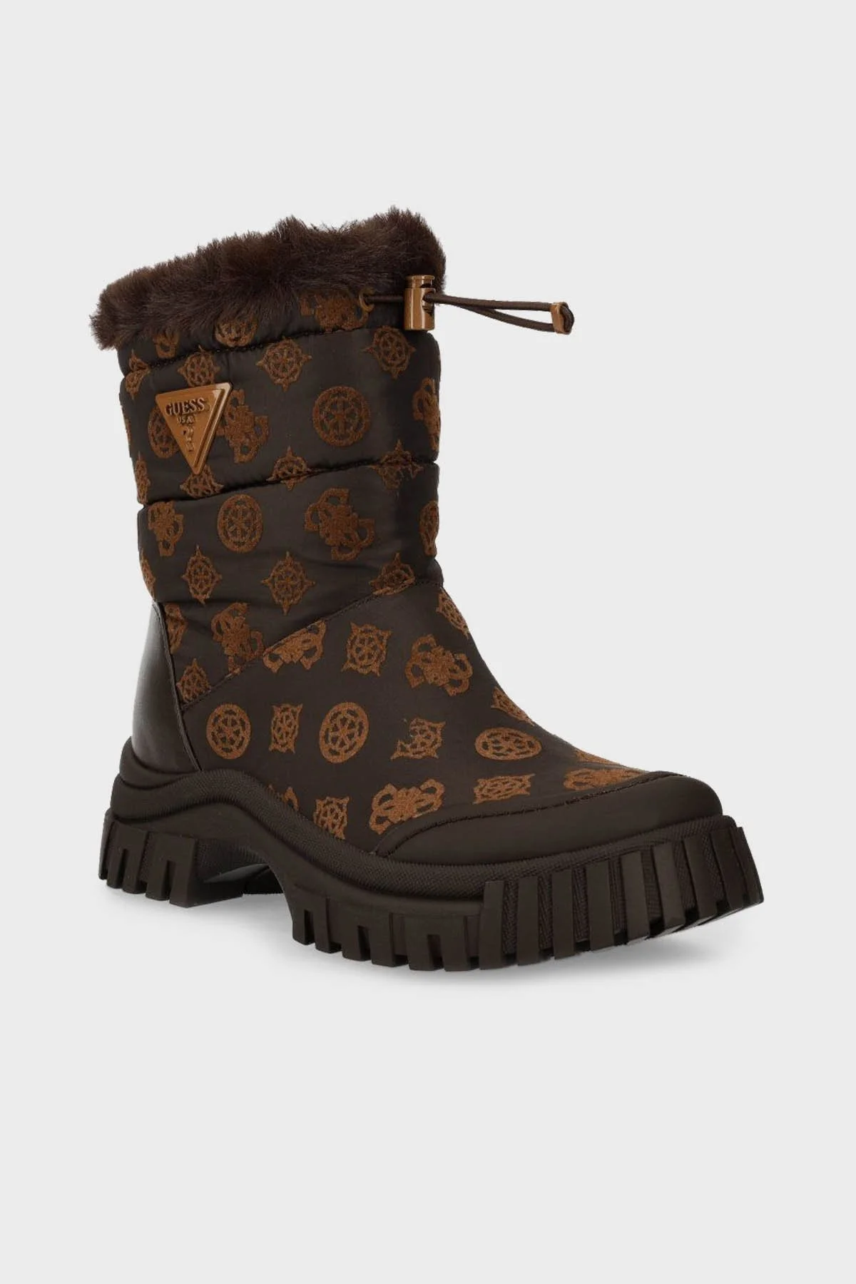 Guess Lolita Logolu Bayan Bot FL8LOA FAL10 BROCR SİYAH-KAHVE - 2