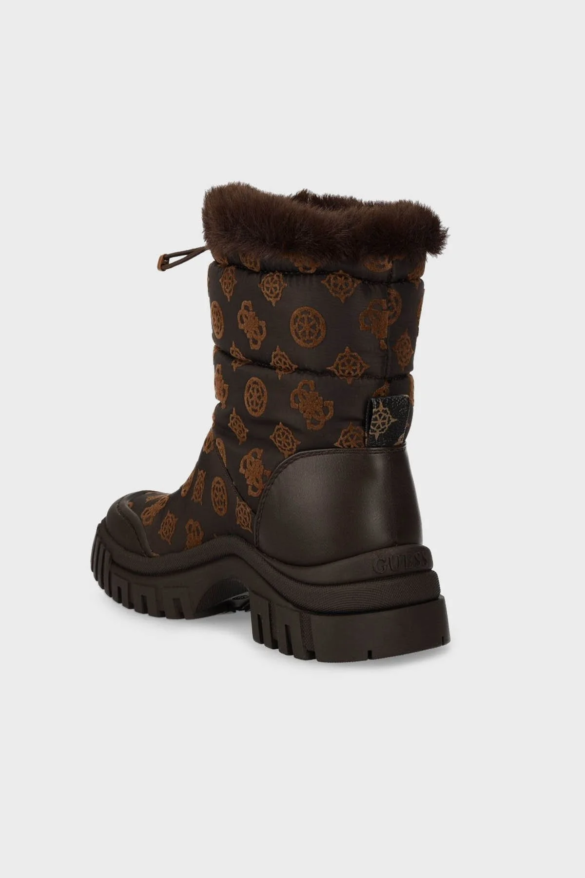 Guess Lolita Logolu Bayan Bot FL8LOA FAL10 BROCR SİYAH-KAHVE - 8
