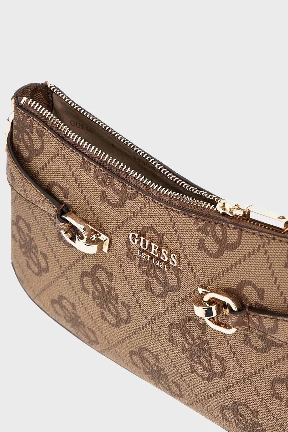 Guess Lorelei 4G Logo Baskılı Çıkarılabilir Zincir Askılı HWOS9639180 Bayan Çanta HWOS96 39180 LTL KAHVE - 6