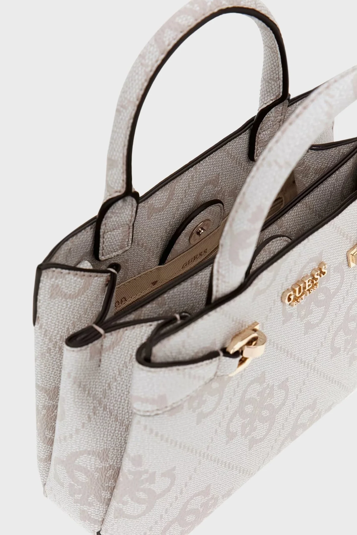 Guess Lorelei 4G Logo Baskılı Çıkarılabilir Zincir Askılı HWOS9639760 Bayan Çanta HWOS96 39760 BNN BEYAZ - 7