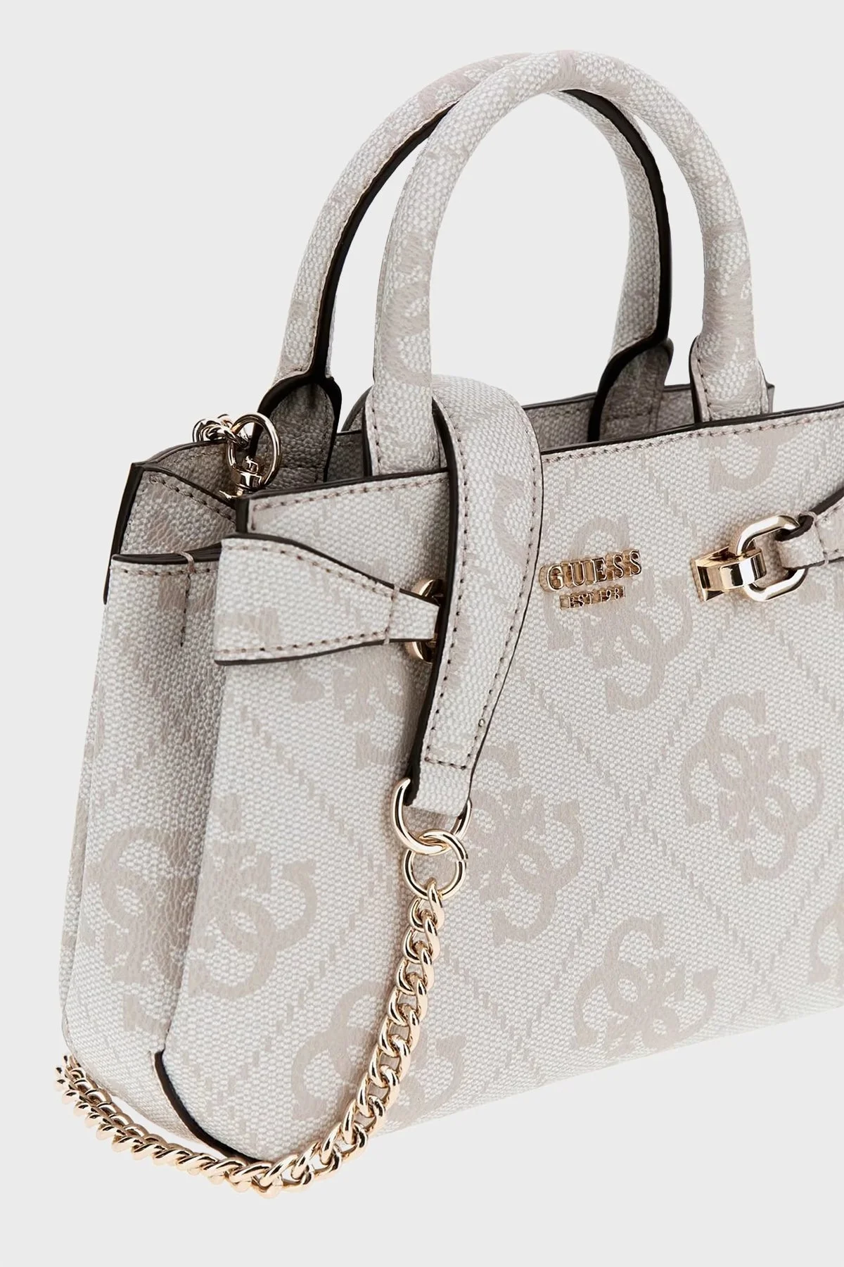 Guess Lorelei 4G Logo Baskılı Çıkarılabilir Zincir Askılı HWOS9639760 Bayan Çanta HWOS96 39760 BNN BEYAZ - 8