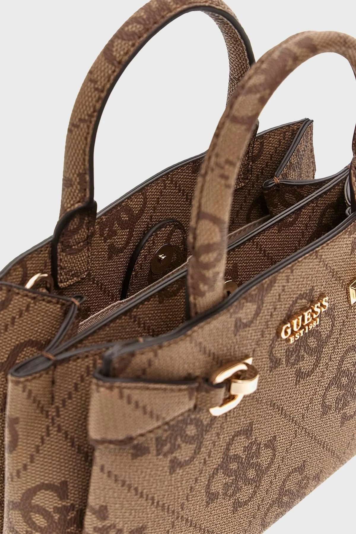 Guess Lorelei 4G Logo Baskılı Çıkarılabilir Zincir Askılı HWOS9639760 Bayan Çanta HWOS96 39760 LTL KAHVE - 8