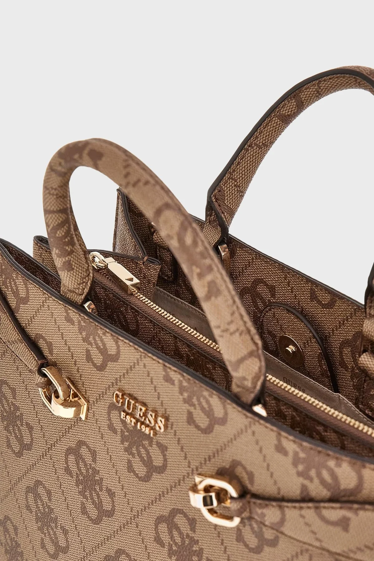 Guess Lorelei 4G Logolu Çıkarılabilir Askılı HWOS9639060 Bayan Çanta HWOS96 39060 LTL KAHVE - 9