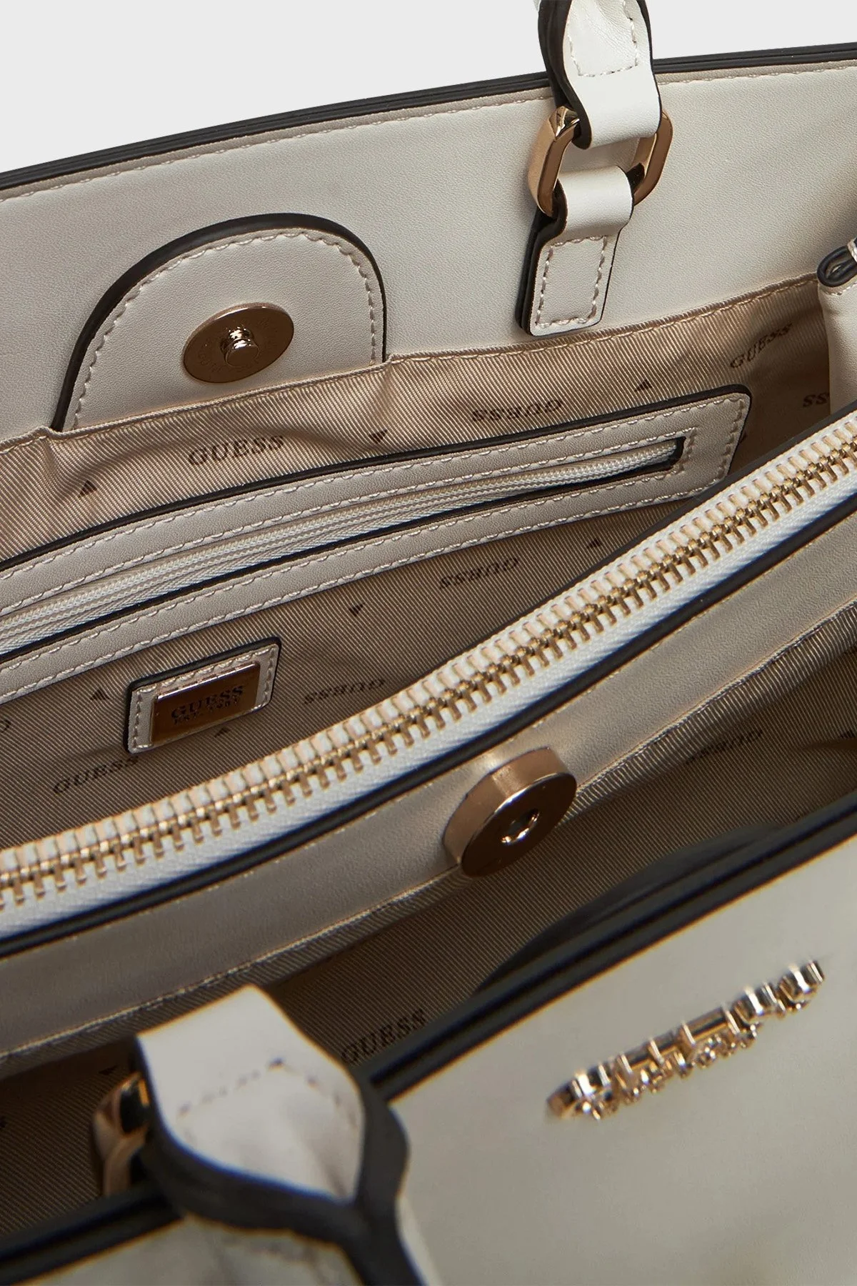 Guess Lorelei Logolu Çıkarılabilir Zincir Askılı HWVG9639060 Bayan Çanta HWVG96 39060 BON TAŞ - 8