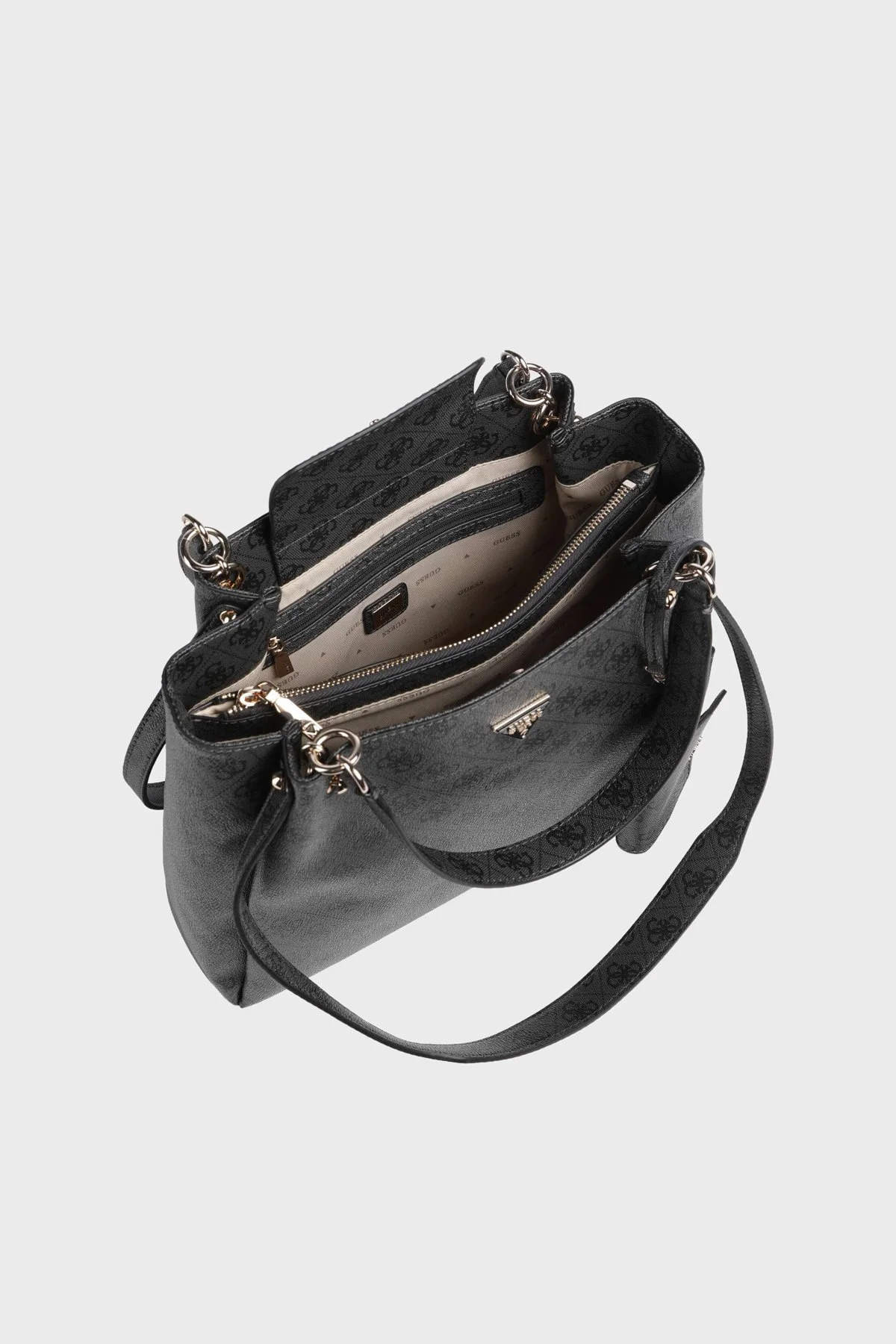 Guess Lorella Logolu Çıkarılabilir Askılı HWSG2484230 Kadın Çanta HWSG24 84230 CLO Antrasit - 4