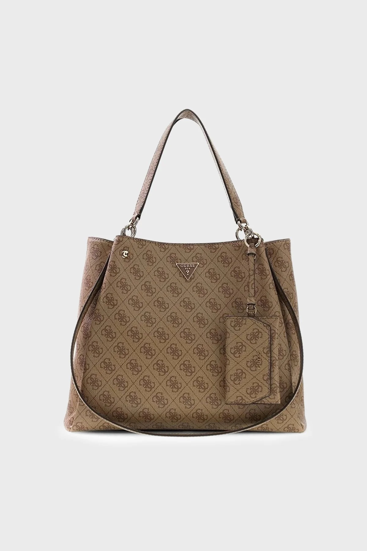 Guess Lorella Logolu Çıkarılabilir Askılı HWSG2484230 Kadın Çanta HWSG24 84230 LTL Kahve - 1