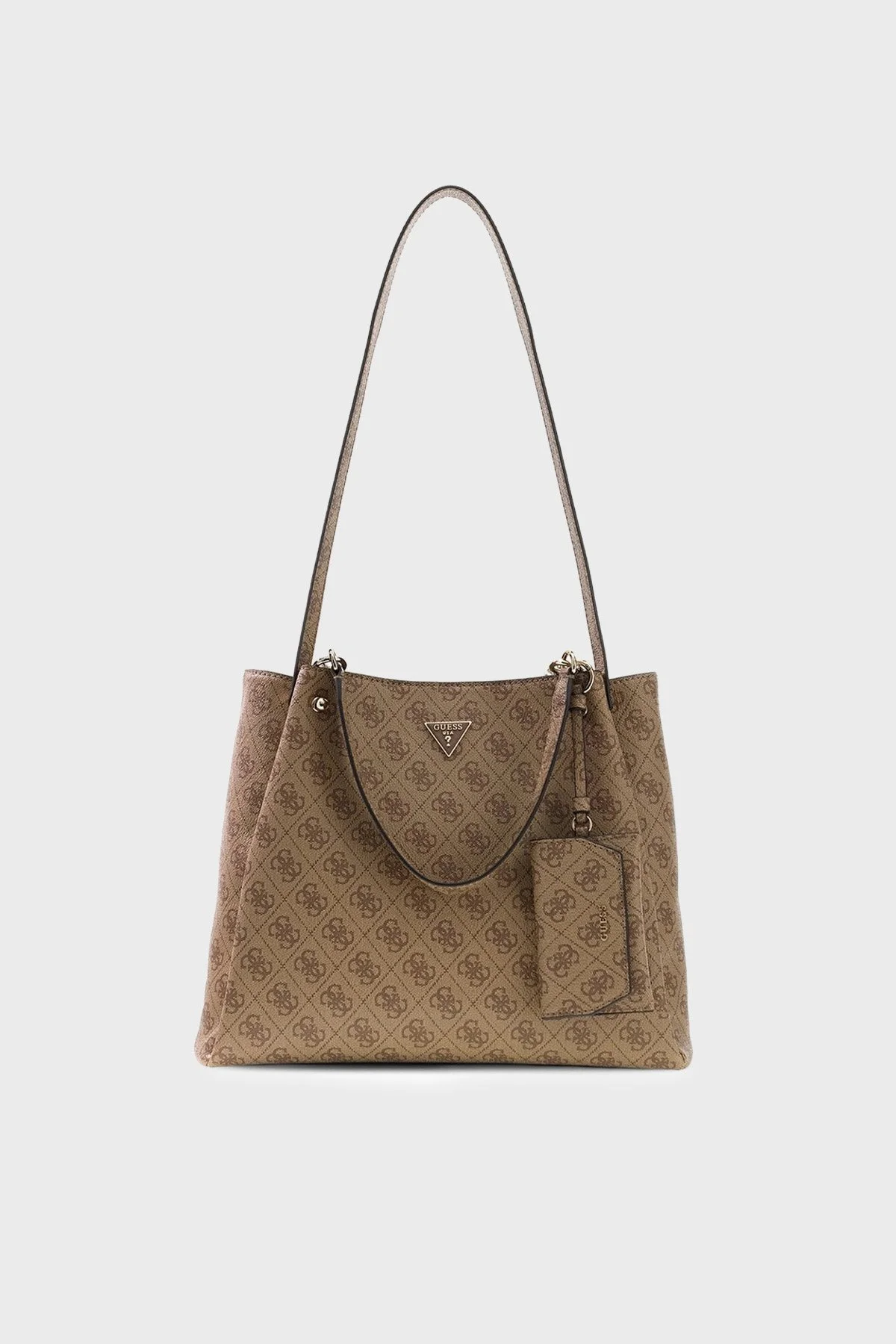 Guess Lorella Logolu Çıkarılabilir Askılı HWSG2484230 Kadın Çanta HWSG24 84230 LTL Kahve - 4