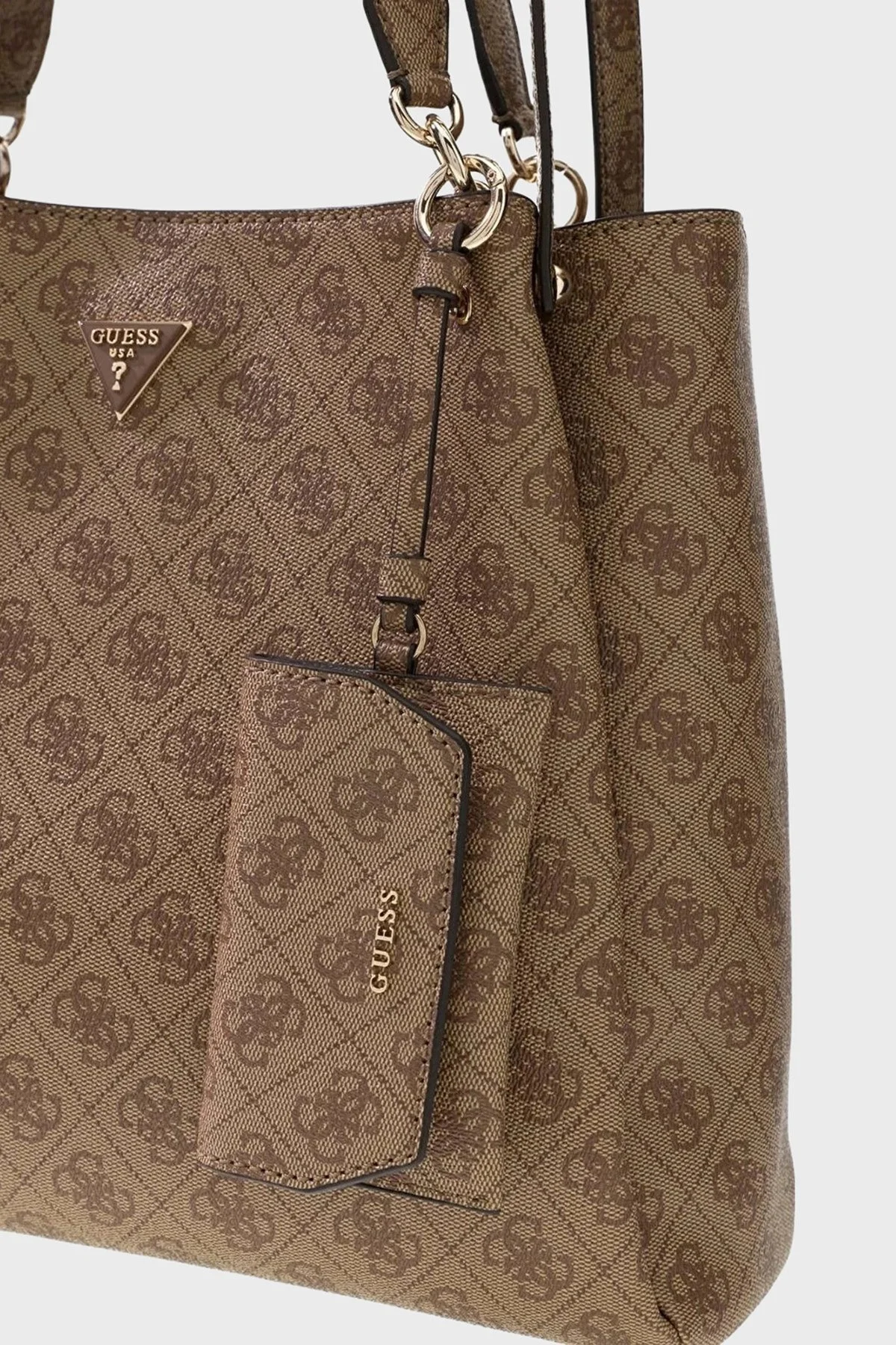 Guess Lorella Logolu Çıkarılabilir Askılı HWSG2484230 Kadın Çanta HWSG24 84230 LTL Kahve - 5