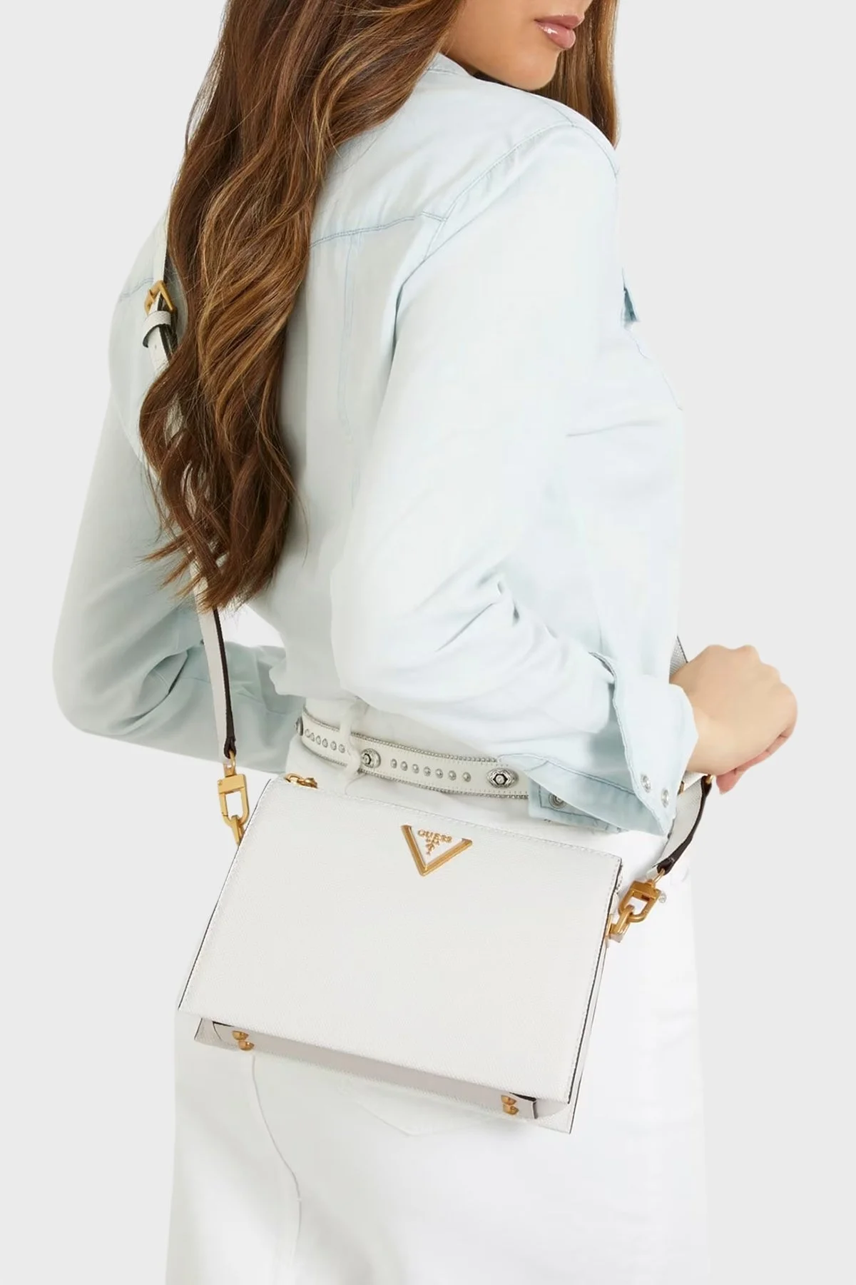 Guess Lossie Çıkarılabilir Omuz Askılı HWVA9231120 Bayan Çanta HWVA9231120 WHI BEYAZ - 2