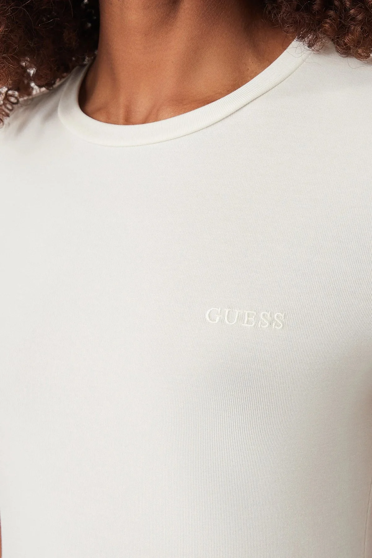 Guess Lotus Kadın T Shirt V6YI24 K4787 G1O6 Ekru - 4