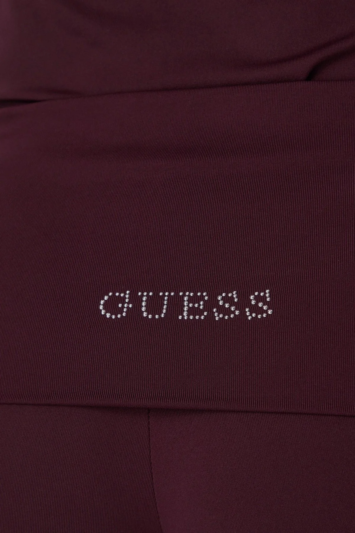 Guess Lotus Slim Fit Yüksek Bel Düz Paça V6YB24K4713 Kadın Pantolon V6YB24 K4713 RGP Bordo - 4