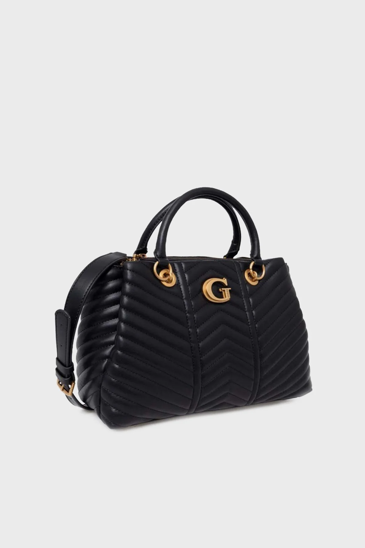 Guess Lovide Logolu Ayarlanabilir ve Çıkarılabilir Omuz Askılı Kapitone Bayan Çanta HWQB8976060 BLA SİYAH - 2