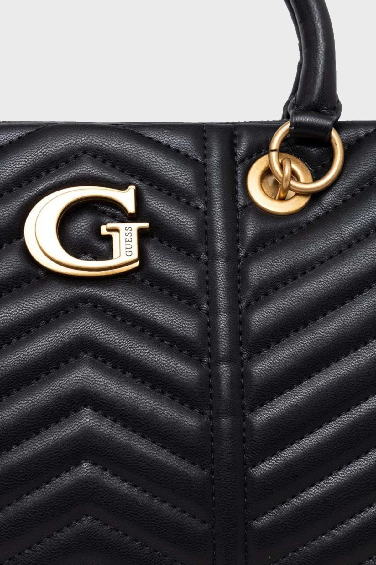 Guess Lovide Logolu Ayarlanabilir ve Çıkarılabilir Omuz Askılı Kapitone Bayan Çanta HWQB8976060 BLA SİYAH - 3