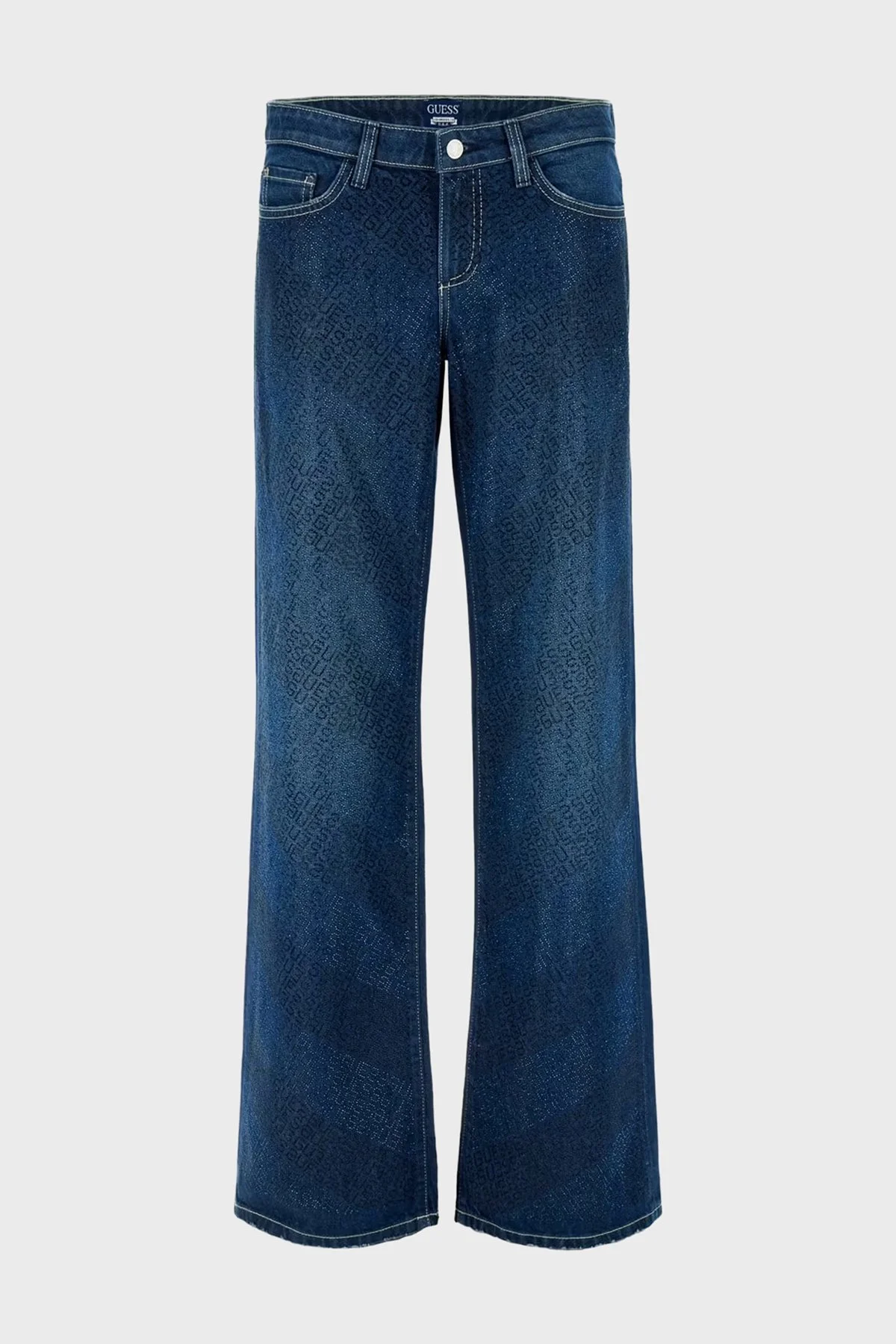 Guess Low Rise Tamamı Taşlı Logolu Regular Fit Düşük Bel Jeans W5BA1DD0741 Bayan Kot Pantolon W5BA1D D0741 CSSN LACİVERT - 5