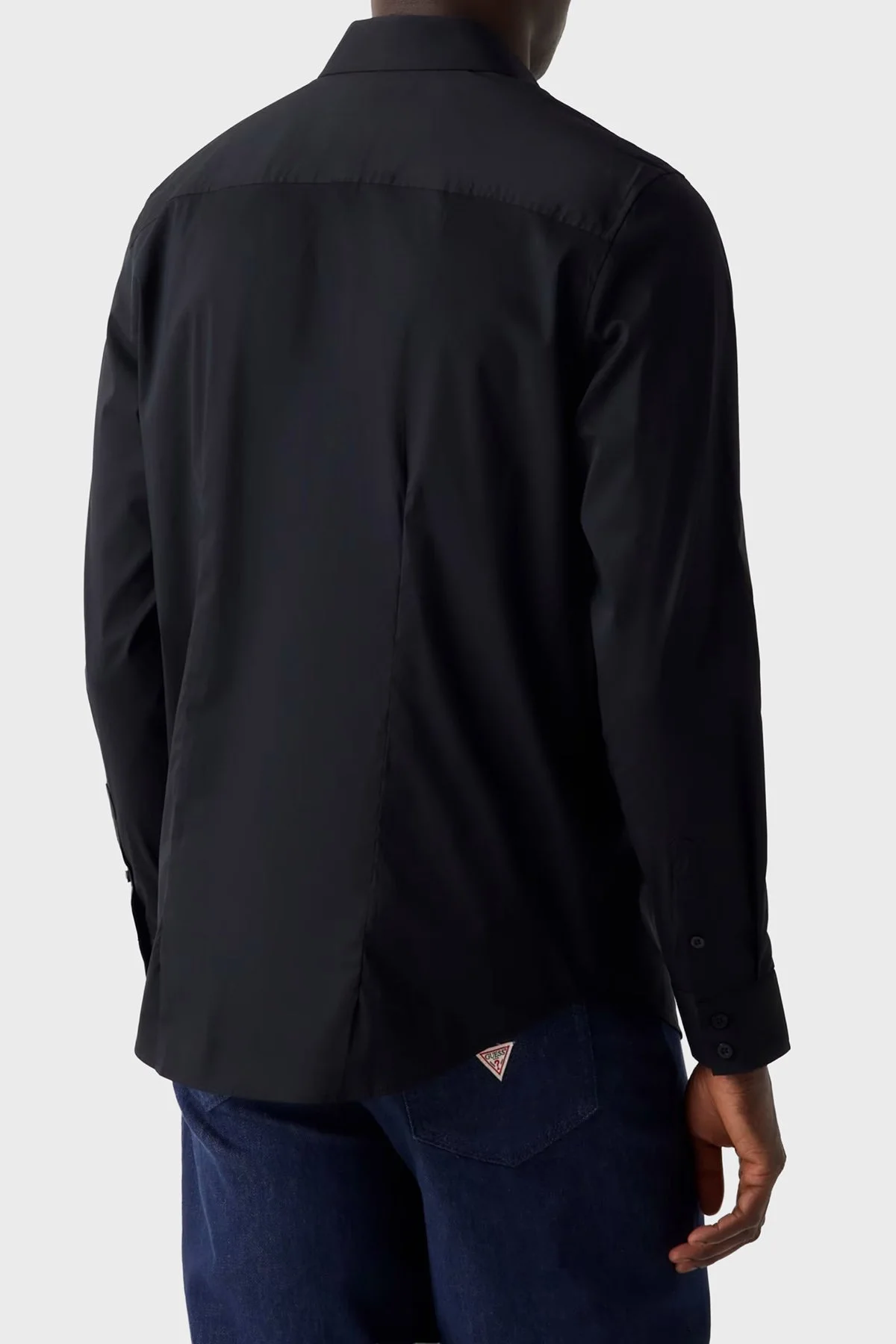 Guess Ls Sunset Pamuklu Slim Fit Uzun Kollu M1YH20W7ZK1 Erkek Gömlek M1YH20 W7ZK1 JBLK Siyah - 3