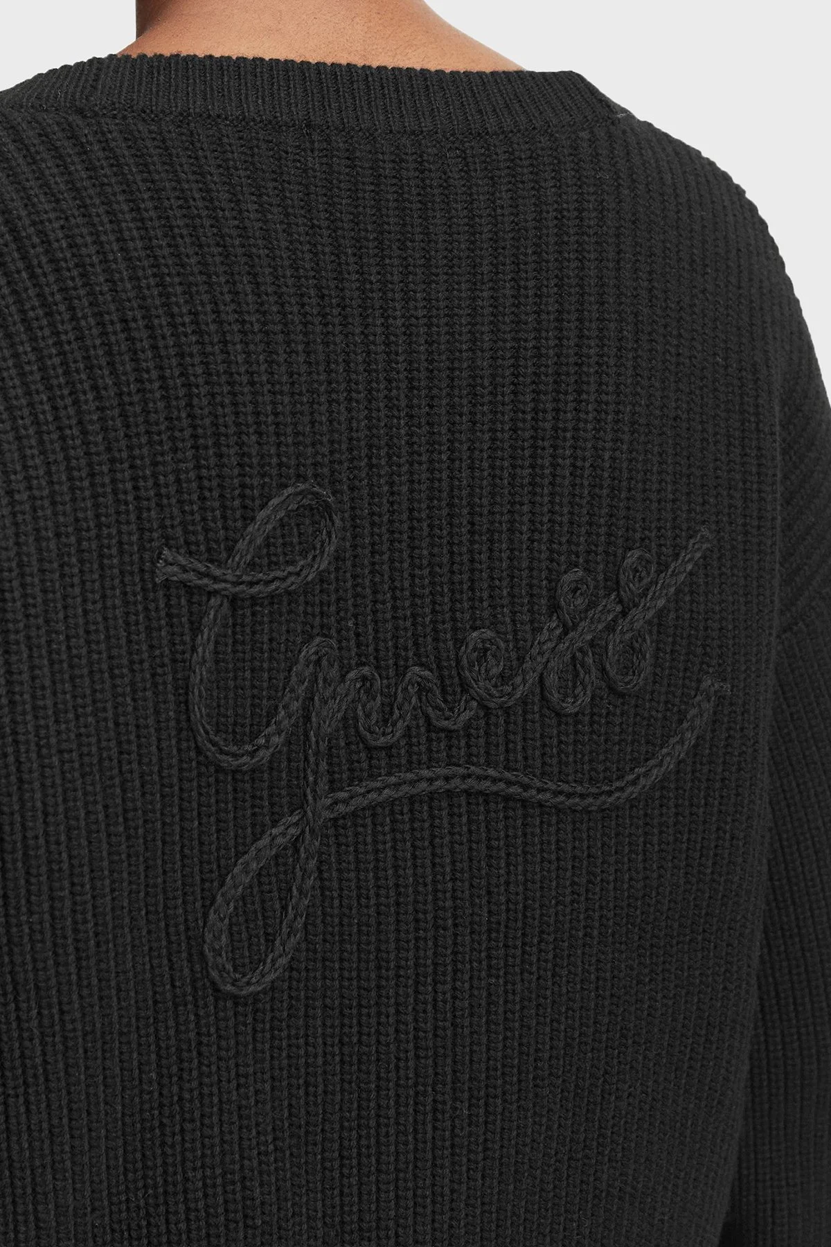 Guess Ls Vn Faith Cardi Pamuklu V Yaka Düğmeli W6BR28Z1410 Kadın Kazak W6BR28 Z1410 JBLK Siyah - 5