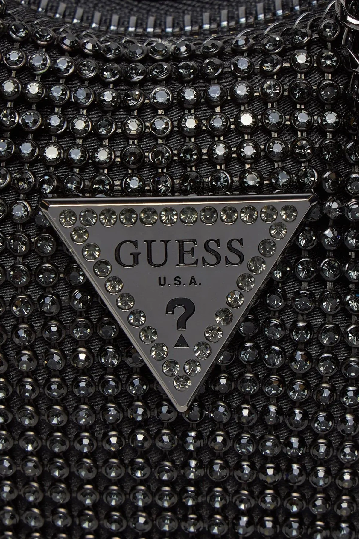 Guess Lua Logolu Tamamı Taşlı Çıkarılabilir Zincir Askılı HWRM9205730 Bayan Çanta HWRM9205730 BLA SİYAH - 2