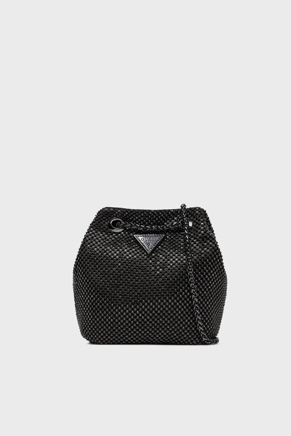 Guess Lua Logolu Taşlı Zincir Askılı HWRM9205750 Bayan Çanta HWRM92 05750 BLA SİYAH - 1