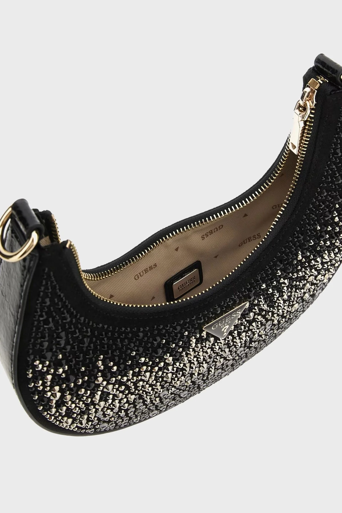 Guess Lua Yapay Elmas Taşlı Ayarlanabilir Askılı HWEG9205010BLA Bayan Çanta HWEG9205010 BLA SİYAH - 4