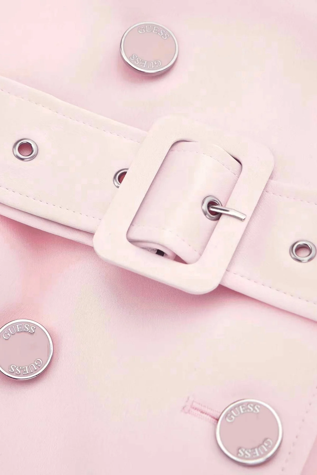 Guess Luana Regular Fit Saten W4RL08 WFJ02 Bayan Trençkot W4RL08WFJ02 A60W PUDRA - 4