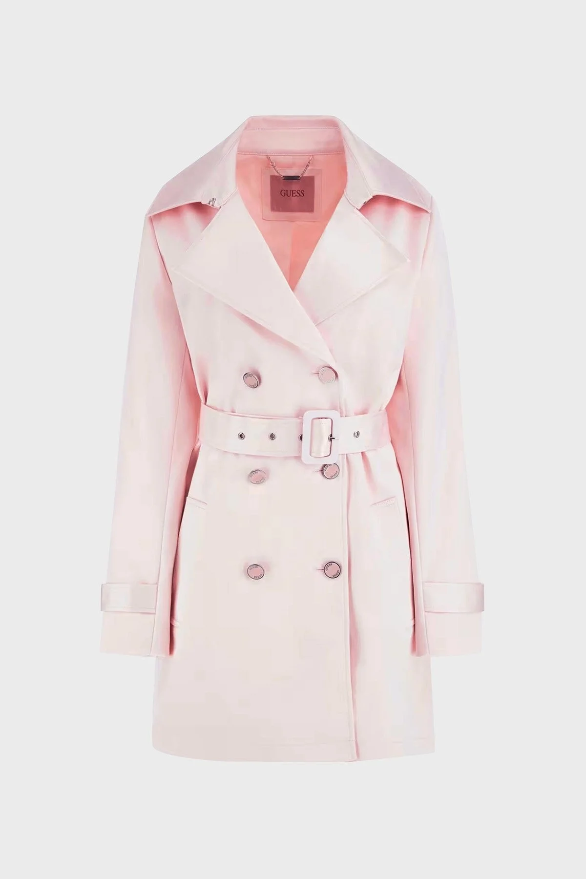 Guess Luana Regular Fit Saten W4RL08 WFJ02 Bayan Trençkot W4RL08WFJ02 A60W PUDRA - 5