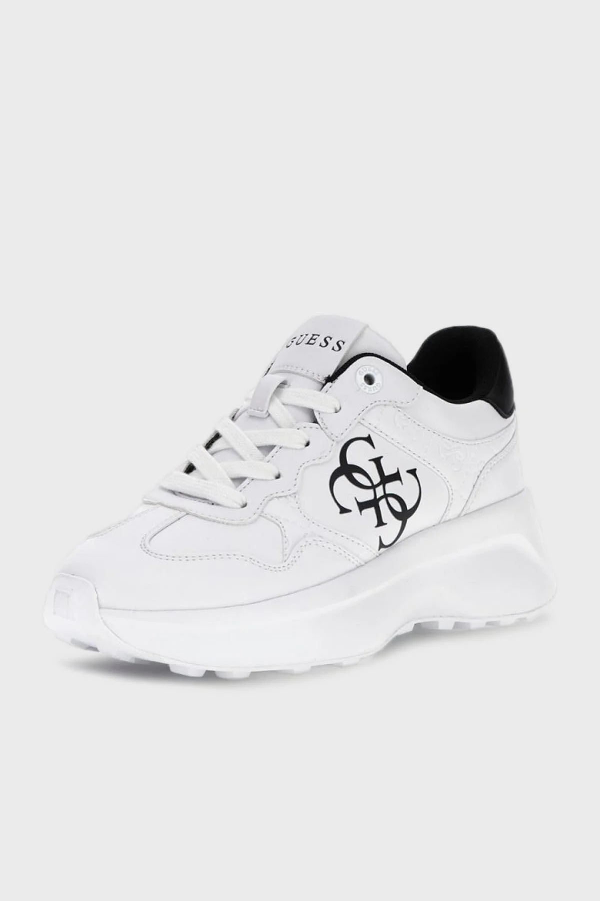 Guess Luckei Logolu Kalın Tabanlı Sneaker FLPLUCELE12 Kadın Ayakkabı FLPLUC ELE12 WHITE BEYAZ - 2