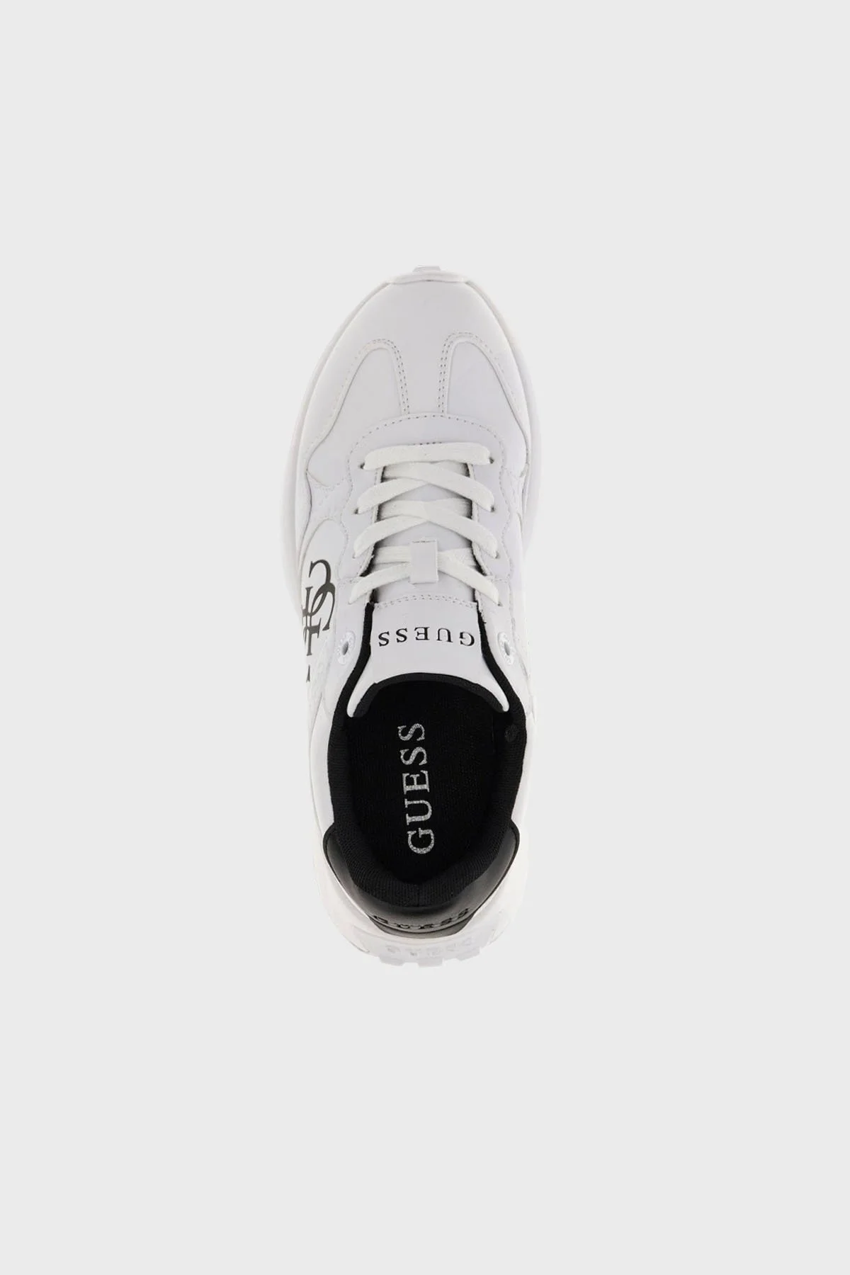 Guess Luckei Logolu Kalın Tabanlı Sneaker FLPLUCELE12 Kadın Ayakkabı FLPLUC ELE12 WHITE BEYAZ - 3
