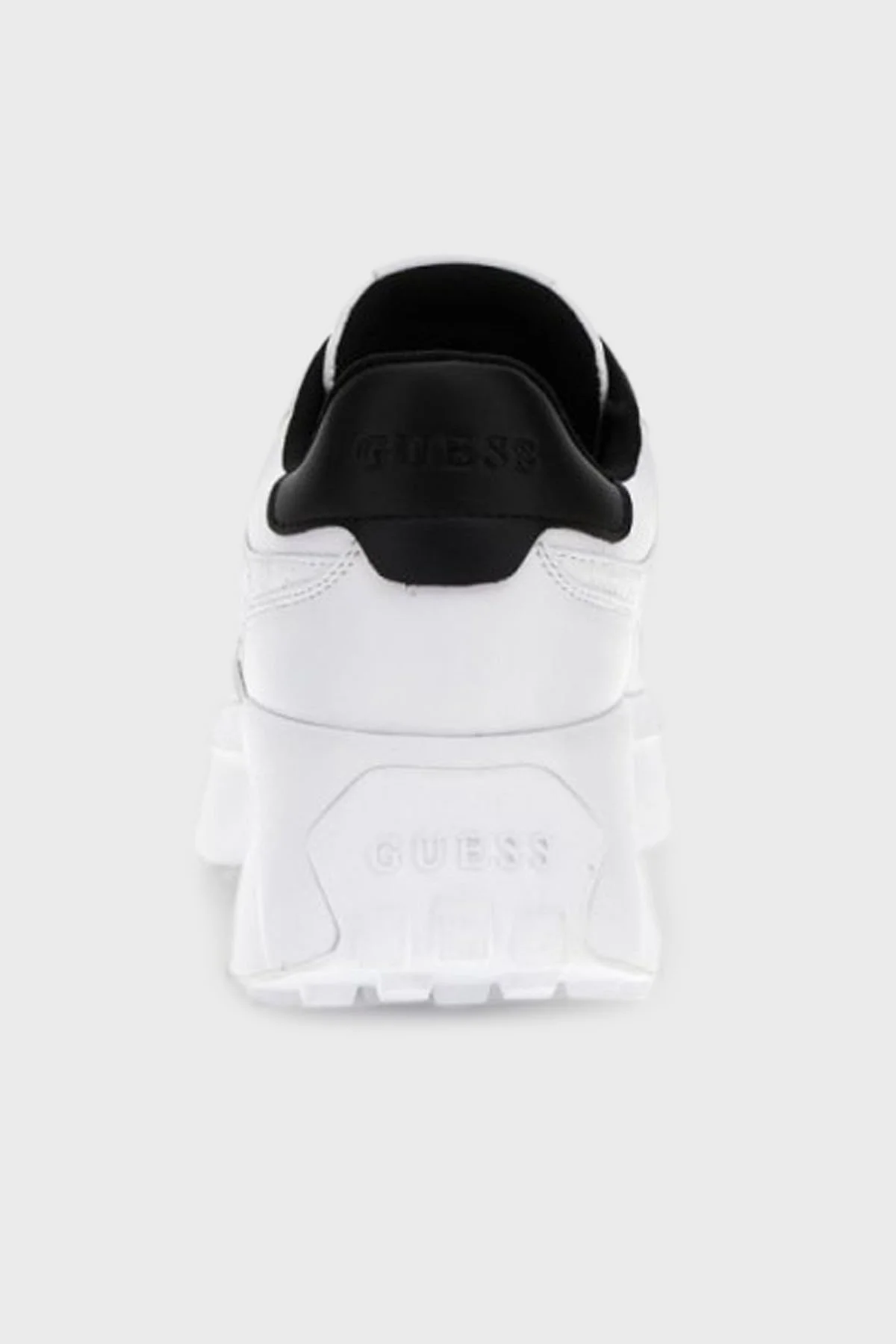 Guess Luckei Logolu Kalın Tabanlı Sneaker FLPLUCELE12 Kadın Ayakkabı FLPLUC ELE12 WHITE BEYAZ - 4