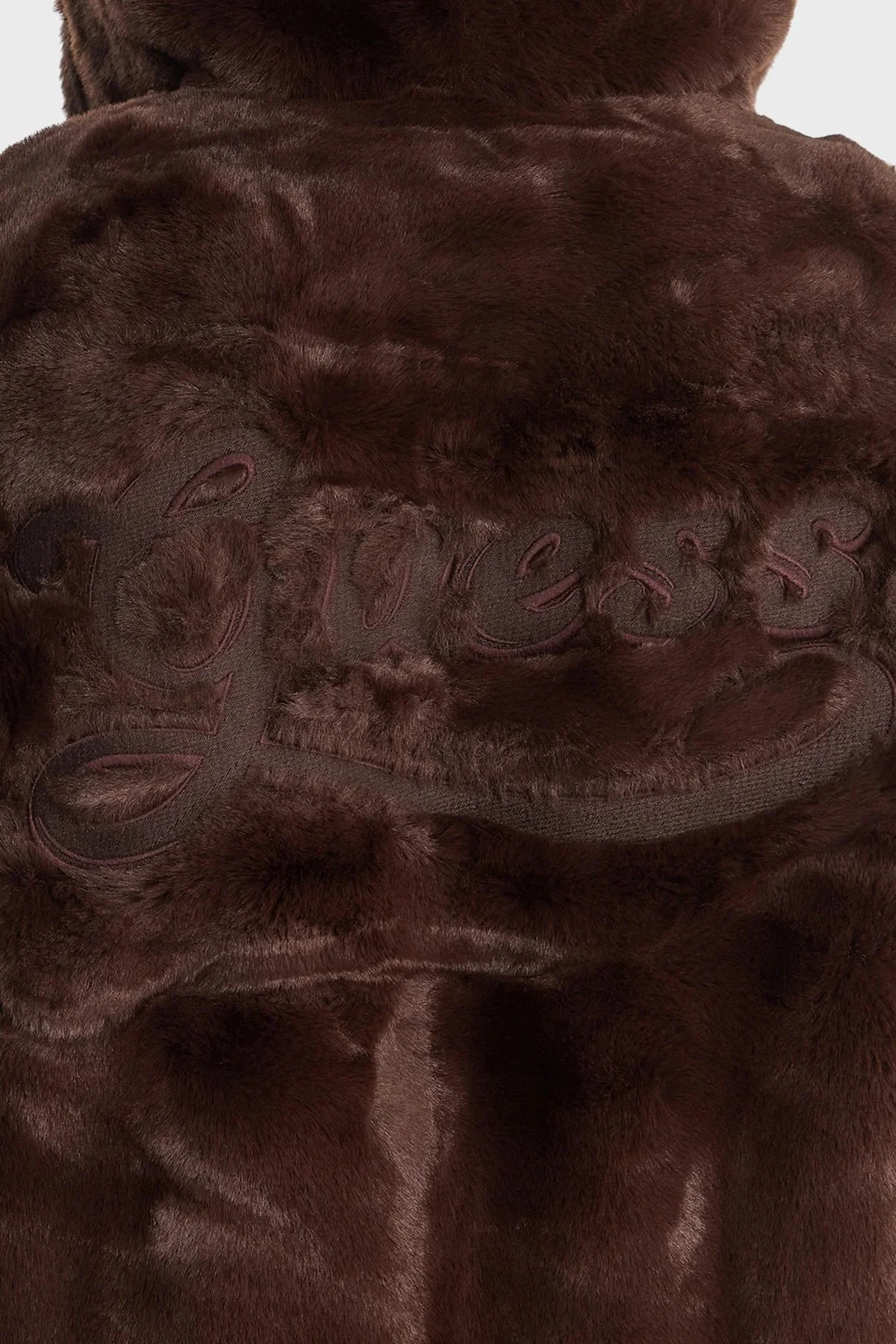 Guess Lucrezia Regular Fit Kapüşonlu Yaka Sırtta Logo Detaylı W5BL66W3890 Bayan Mont W5BL66 W3890 A11R KAHVE - 5