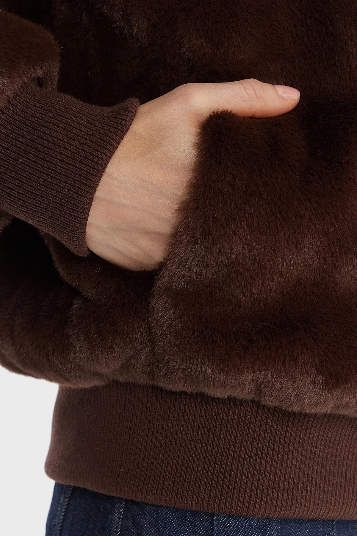 Guess Lucrezia Regular Fit Kapüşonlu Yaka Sırtta Logo Detaylı W5BL66W3890 Bayan Mont W5BL66 W3890 A11R KAHVE - 6