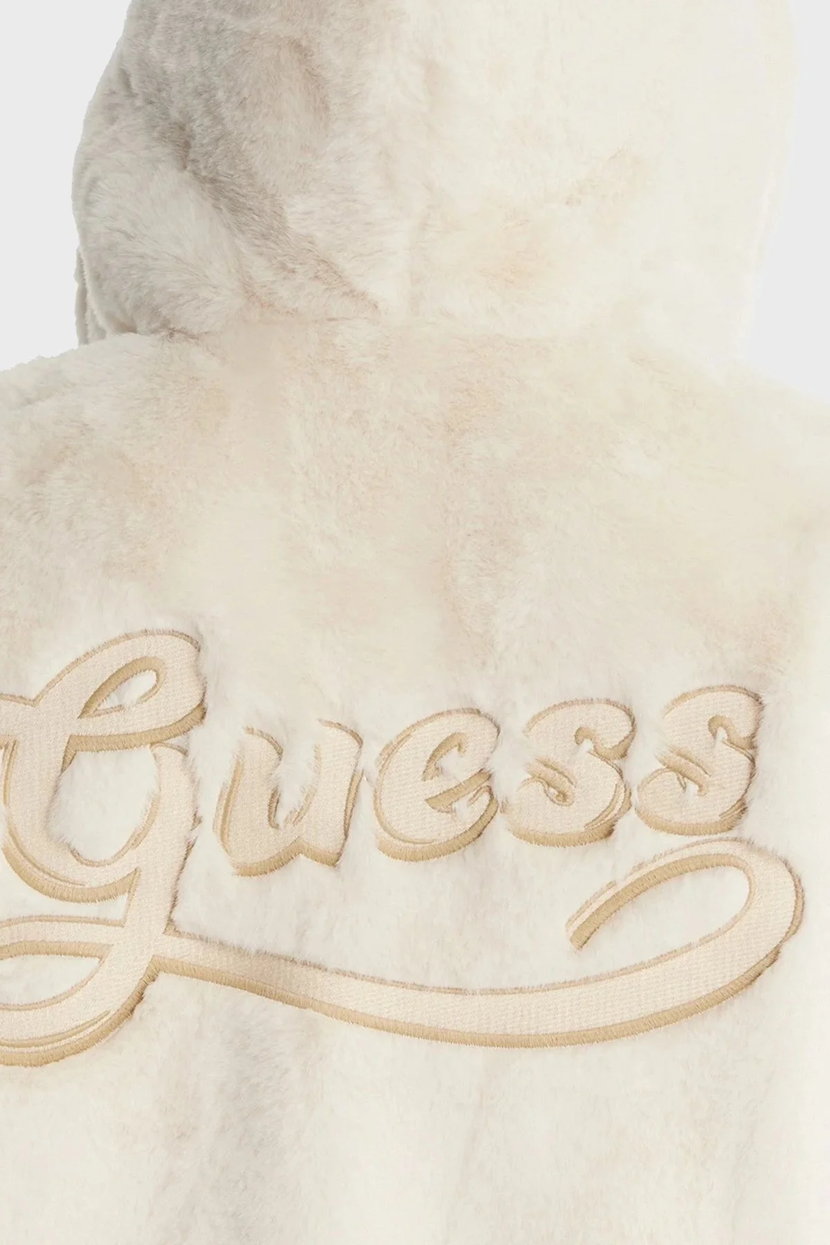 Guess Lucrezia Regular Fit Kapüşonlu Yaka Sırtta Logo Detaylı W5BL66W3890 Bayan Mont W5BL66 W3890 G012 EKRU - 5